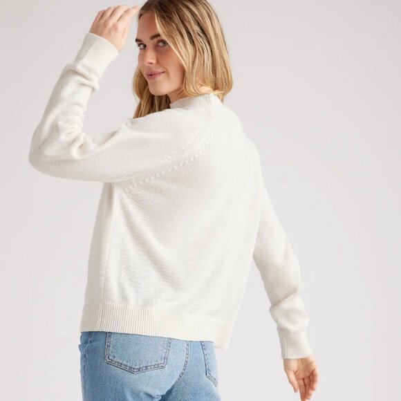 Quince 100% Organic Cotton Mock Neck Sweater Sz M - Picture 2 of 10